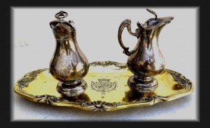 Vinajeras de plata española