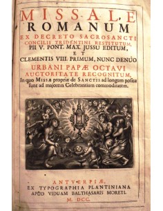 Misal Romano. Año 1700